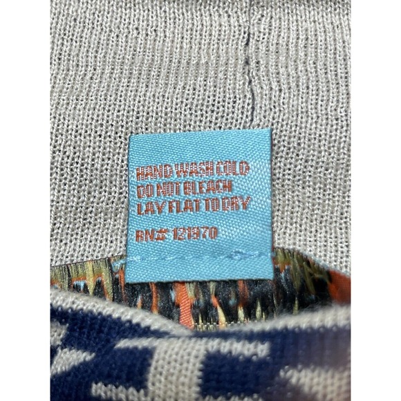 Flying Tomato Aztec Indian Navajo Reversible Cardigan Navy & Cream Big Size S - Picture 13 of 13